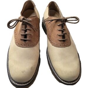 Mens Casual Dress Shoes Size 10 Dexter Leather Upper Oxford Saddle Shoes Golf‎